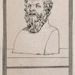 Socrates. Line engraving