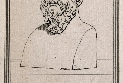 Socrates. Line engraving